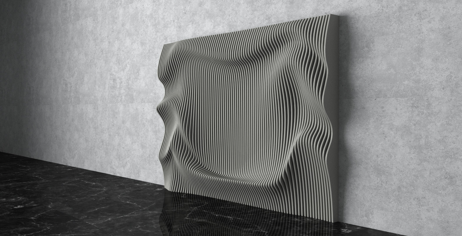 Parametric Wavy 3D TV Wall Art "Sonic Wave" - The French Refinery