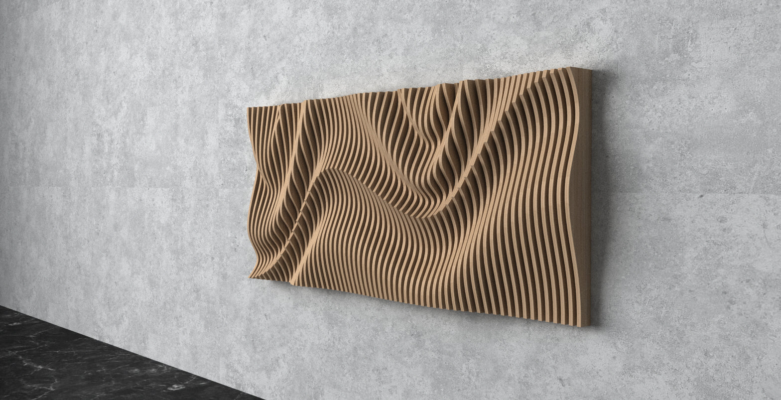 Parametric Wavy 3D Wall Art Panel "Beachside" - The French Refinery