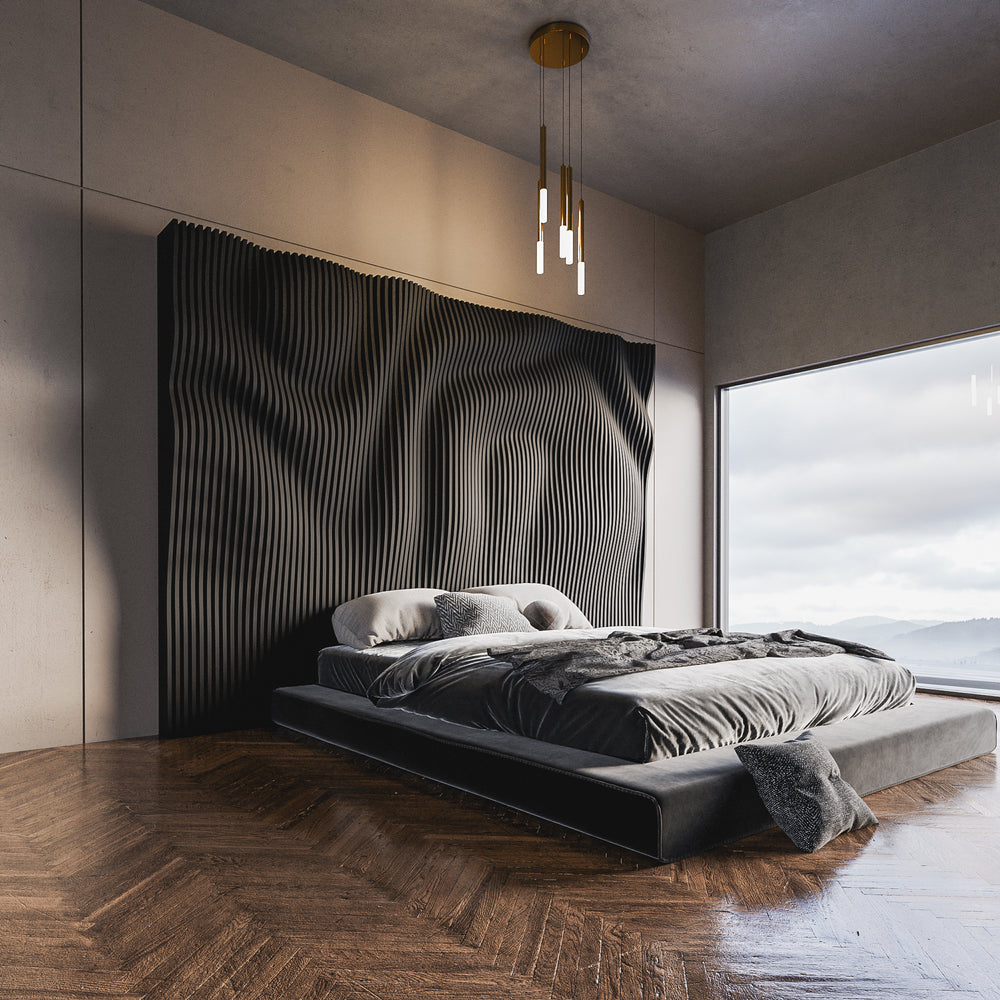 Parametric Wavy 3D Headboard Wall Art The French Refinery