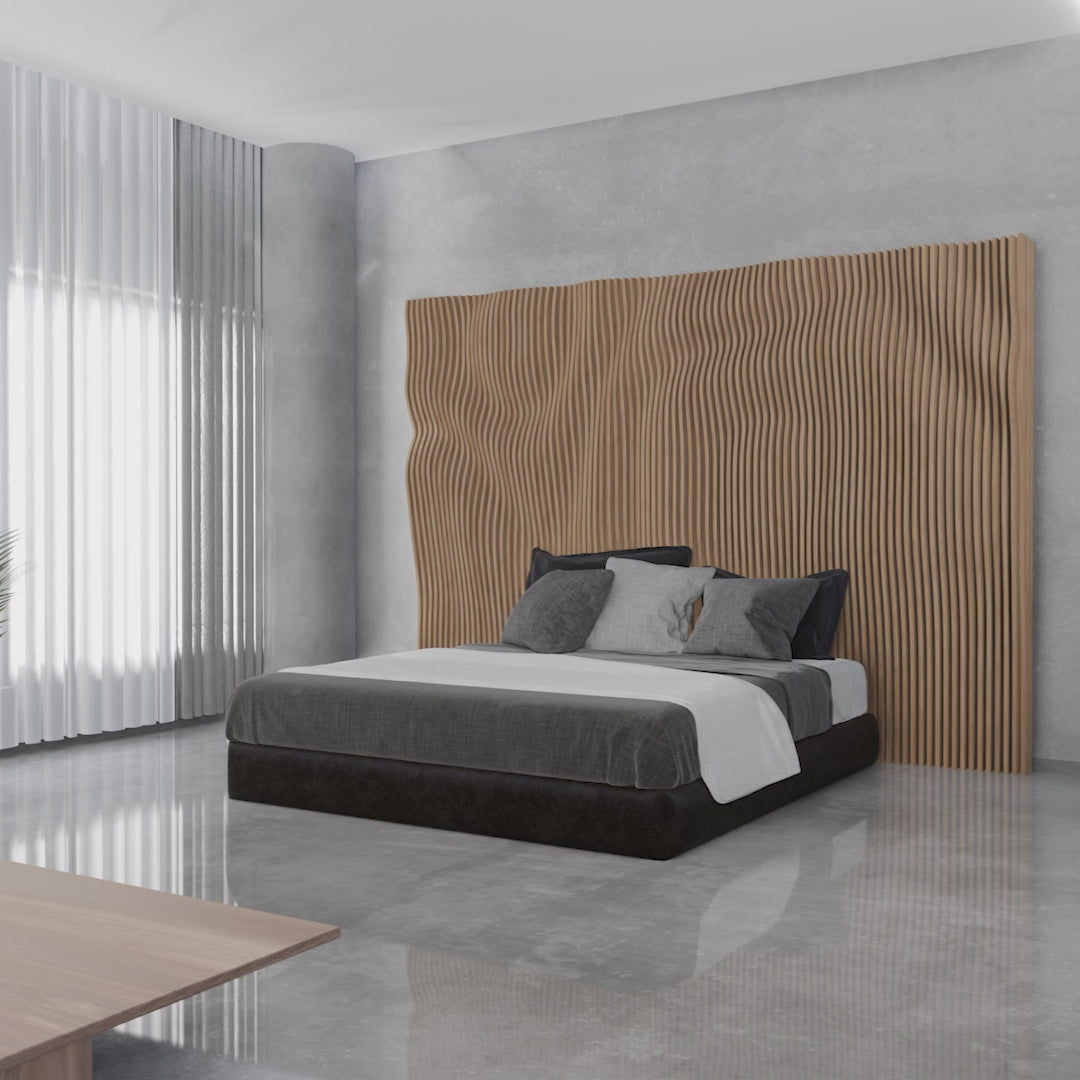 
                  
                    Load and play video in Gallery viewer, Parametric Wavy 3D Headboard Wall Art &amp;quot;Lucid&amp;quot;
                  
                