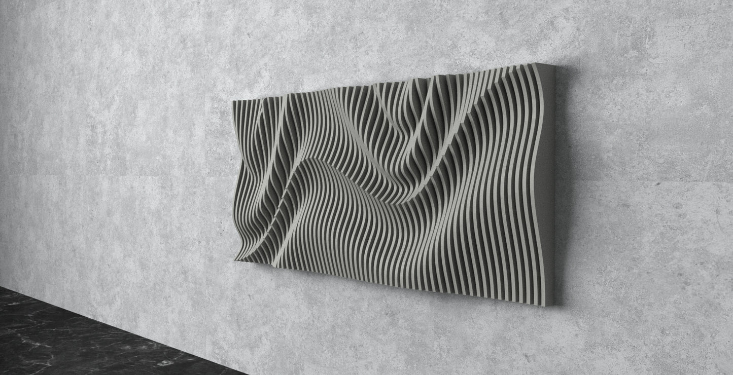 
                  
                    Parametric Wavy 3D Wall Art Panel "Beachside"
                  
                